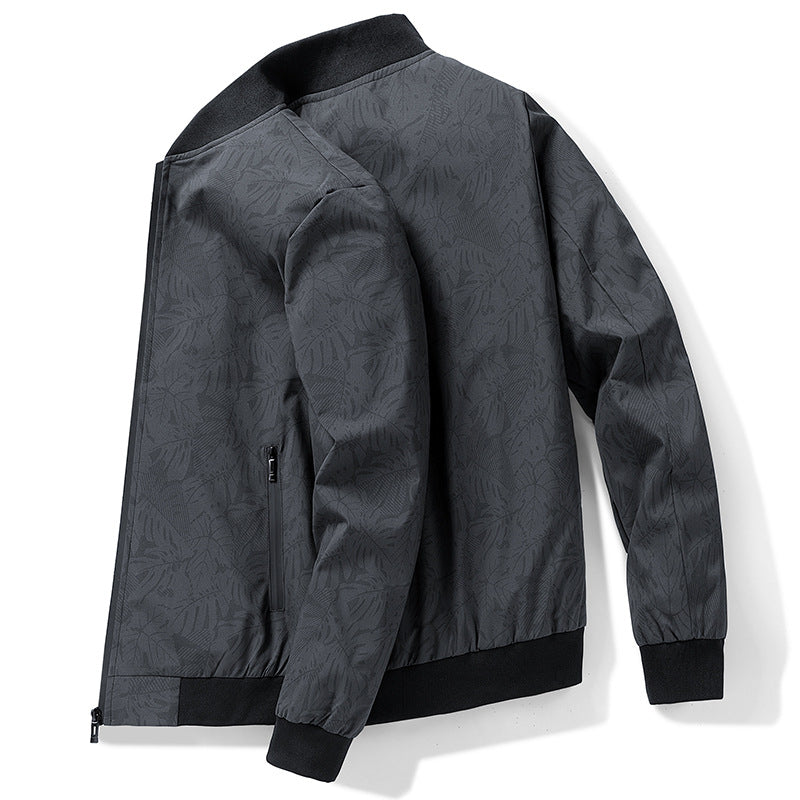 Herren Sportliche Bomberjacke mit floralem Muster Drune