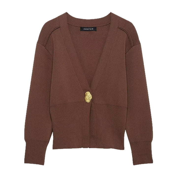 Damen lässige Strickjacke mit dekorativen Knopfdetails und elegantem Schnitt Drune