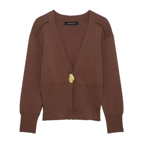 Damen lässige Strickjacke mit dekorativen Knopfdetails und elegantem Schnitt Drune