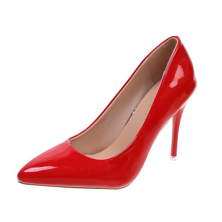 Damen Hochhackige Pumps mit glänzendem Lackfinish und eleganter Silhouette Drune