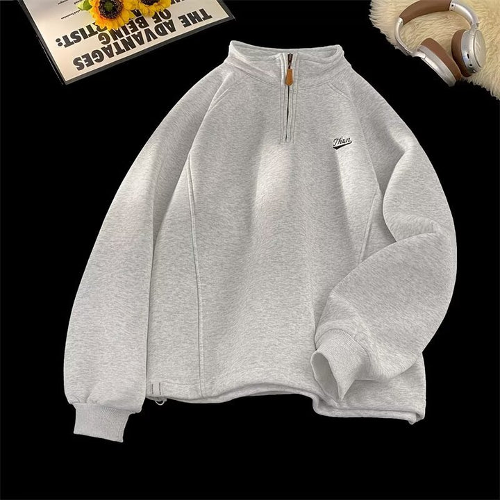 Damen Urbaner Fleece-Pullover mit Stehkragen Drune