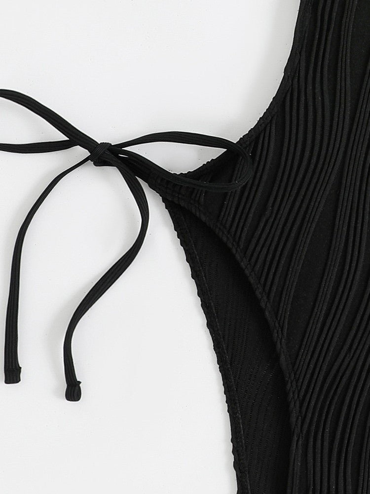 Damen Cut-Out Hochsitz Monokini Drune