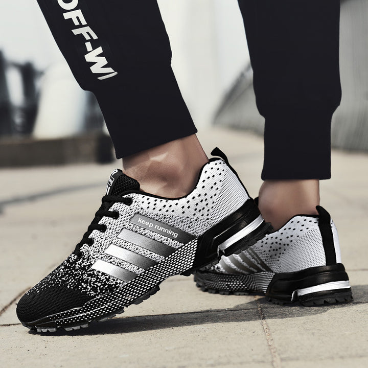 Herren leichte atmungsaktive Lauf‑ und Trail‑Sneaker mit verstärkter Fersendämpfung und griffiger Outdoorlaufsohle Drune