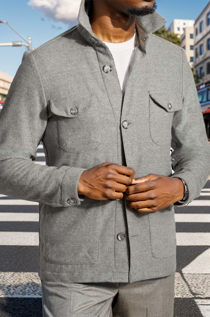 Herren Funktionsjacke mit hochschließendem Kragen und praktischen Taschen Drune