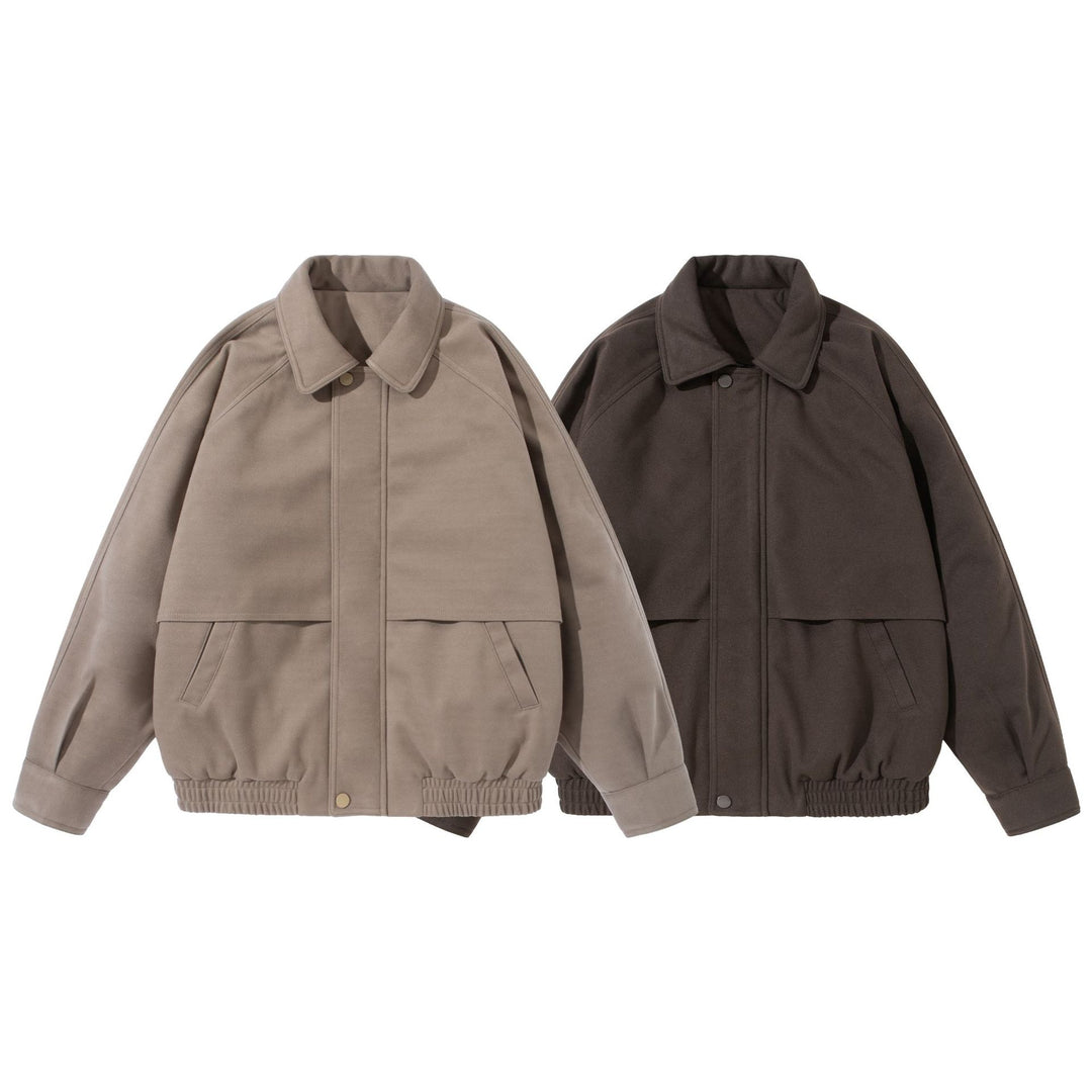 Unisex Boxy‑Blouson mit überlappender Frontpasse und elastischem Saum Drune