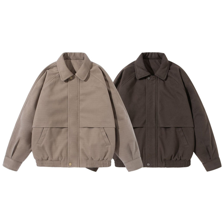 Unisex Boxy‑Blouson mit überlappender Frontpasse und elastischem Saum Drune