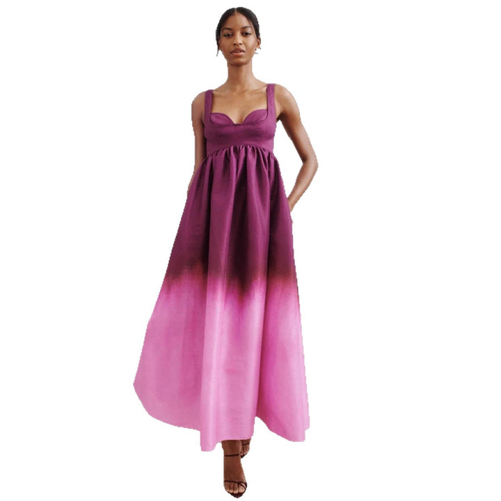 Damen nan formgebendes Bustier-Maxikleid mit Empirenaht und voluminösem Tellerrock Drune