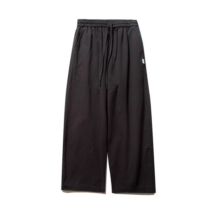 Unisex Weite Culotte-Hose mit elastischem Bund und Kordelzug Drune