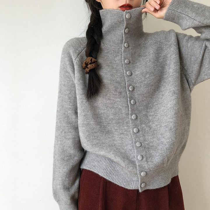 Damen Knopf-Cardigan mit modernem Schnitt und feiner Textur Drune