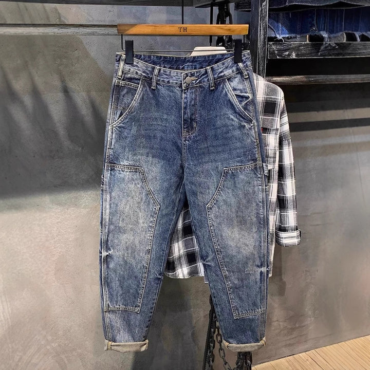 Herren Modische Ripped Jeans im Vintage-Look Drune