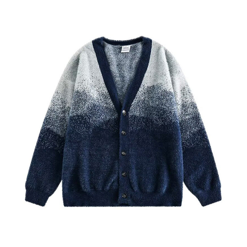 Damen Gemütliche Strickjacke mit Knopfleiste und V-Ausschnitt Drune