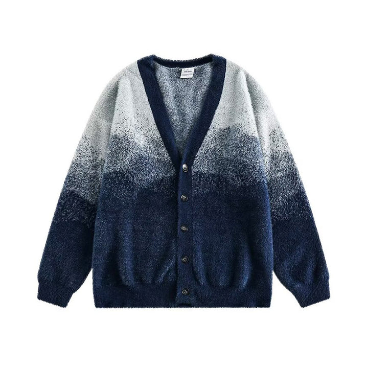Damen Gemütliche Strickjacke mit Knopfleiste und V-Ausschnitt Drune