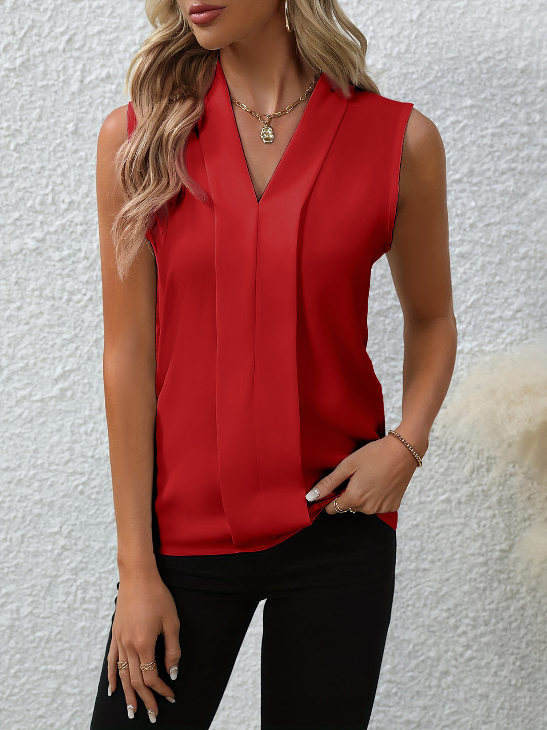 Frauen elegante plissierte Bluse Drune