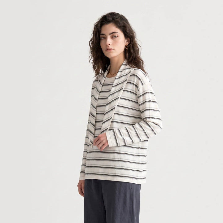 Damen Lässige Streifenjacke Drune