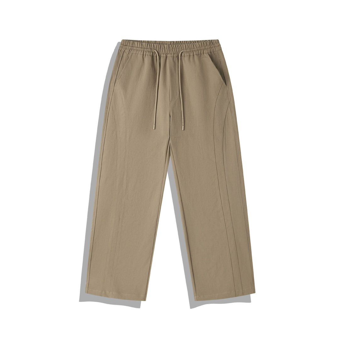 Damen Cropped-Hose im Relaxed-Fit mit Elastikbund, Tunnelzug und Ziersteppungen Drune