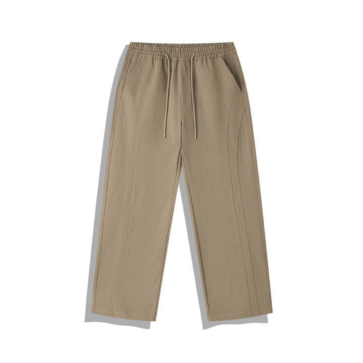 Damen Cropped-Hose im Relaxed-Fit mit Elastikbund, Tunnelzug und Ziersteppungen Drune
