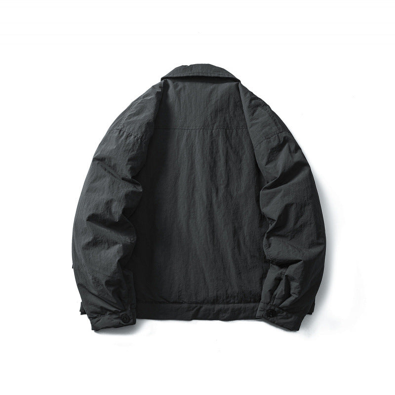 Herren Leichte Oversize-Fieldjacke im Workwear-Stil mit Hemdkragen und Knopfverschluss Drune