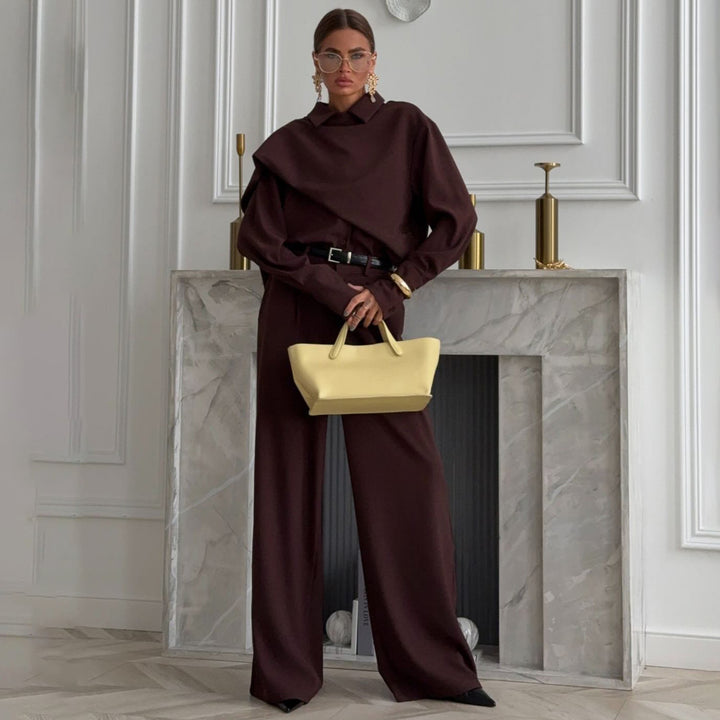 Damen Eleganter Overall mit lässigem Kragen Drune