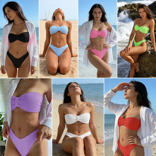 Damen Bandeau-Bikini mit Schleifen-Detail Drune