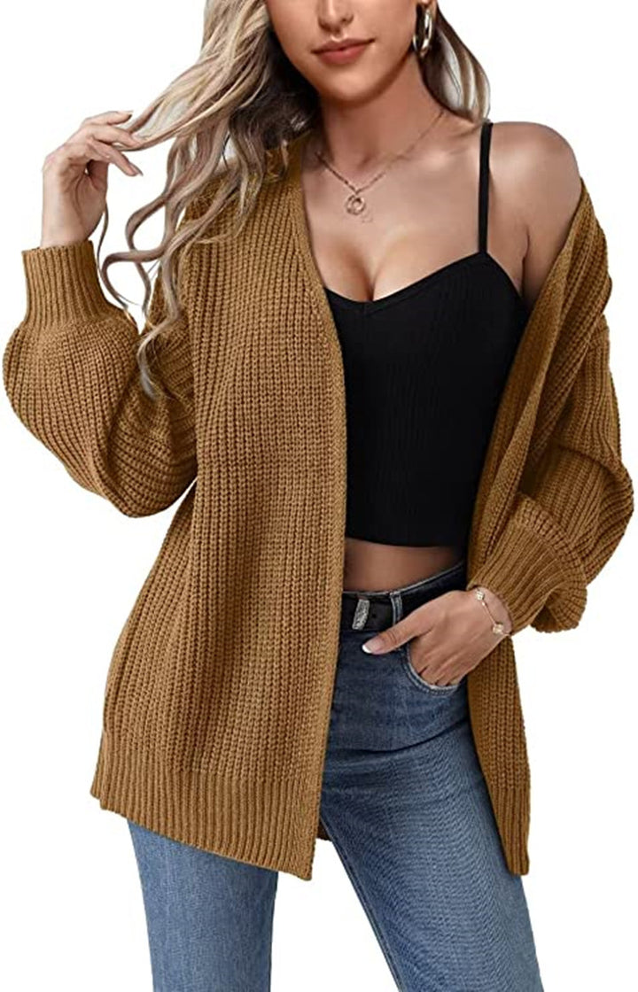 Damen Grober Strickcardigan mit offenen Fronten und lässigem Schnitt Drune