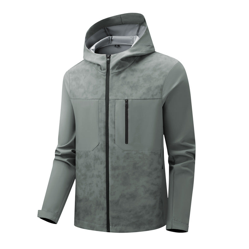 Herren Urbanes Softshell-Hybrid mit wasserabweisender Beschichtung, Kapuze und Brust-Reißverschluss Drune