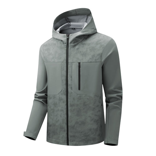 Herren Urbanes Softshell-Hybrid mit wasserabweisender Beschichtung, Kapuze und Brust-Reißverschluss Drune