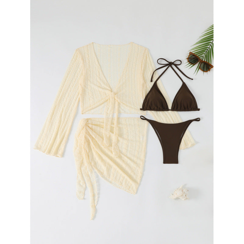 Damen Bikiniset mit luftiger Wickeljacke Drune