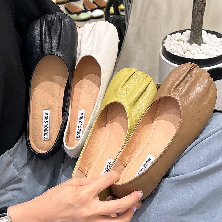 Damen bequeme Ballerinas mit flexibler Sohle und atmungsaktivem Obermaterial Drune