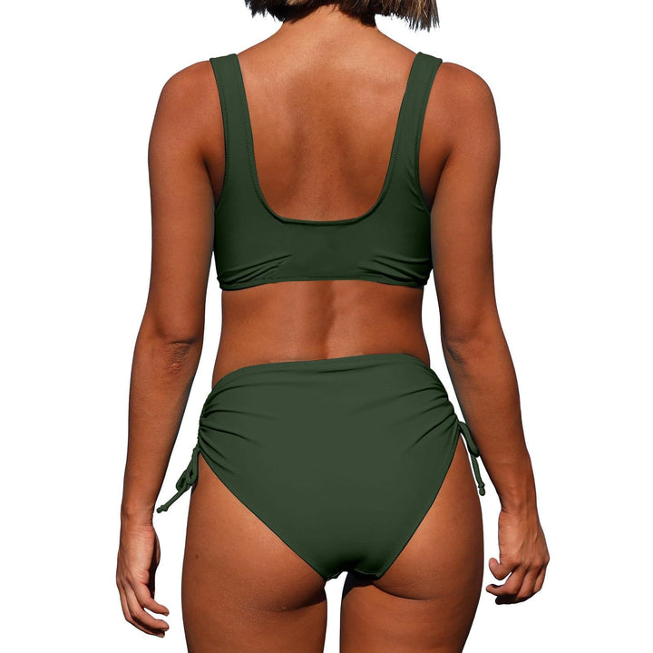 Damen Bikini-Set mit elegantem Wickeldesign und figurformendem Höschen Drune