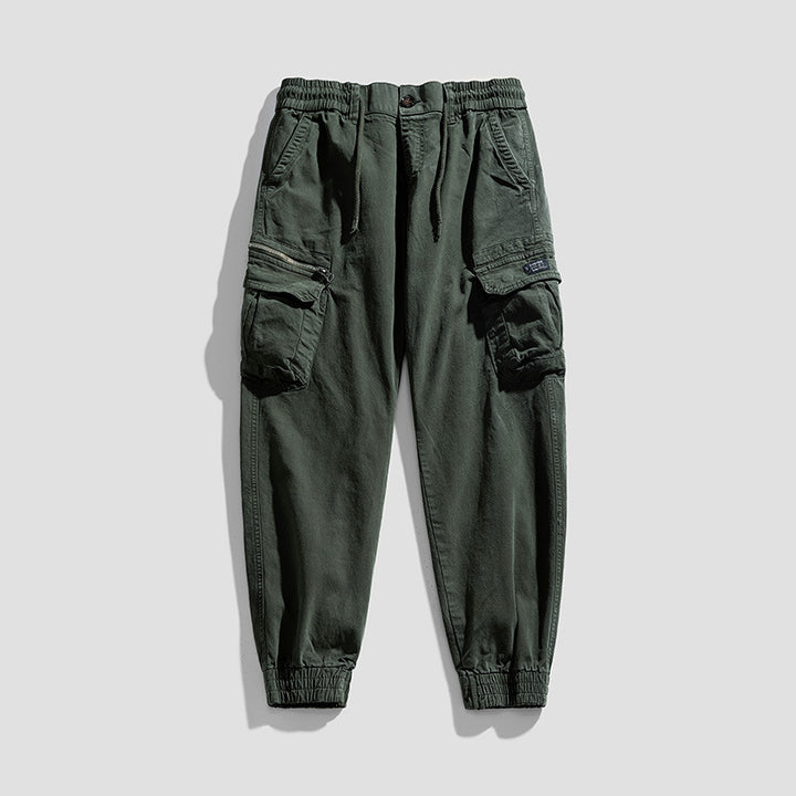 Herren Multifunktionale Cargo-Jogginghose im Urban-Utility-Stil mit elastischem Bund und Klapptaschen Drune