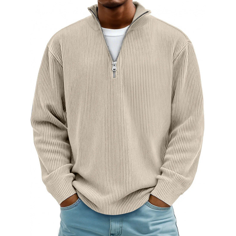 Herren Modischer Sweatpullover mit Reißverschluss Drune