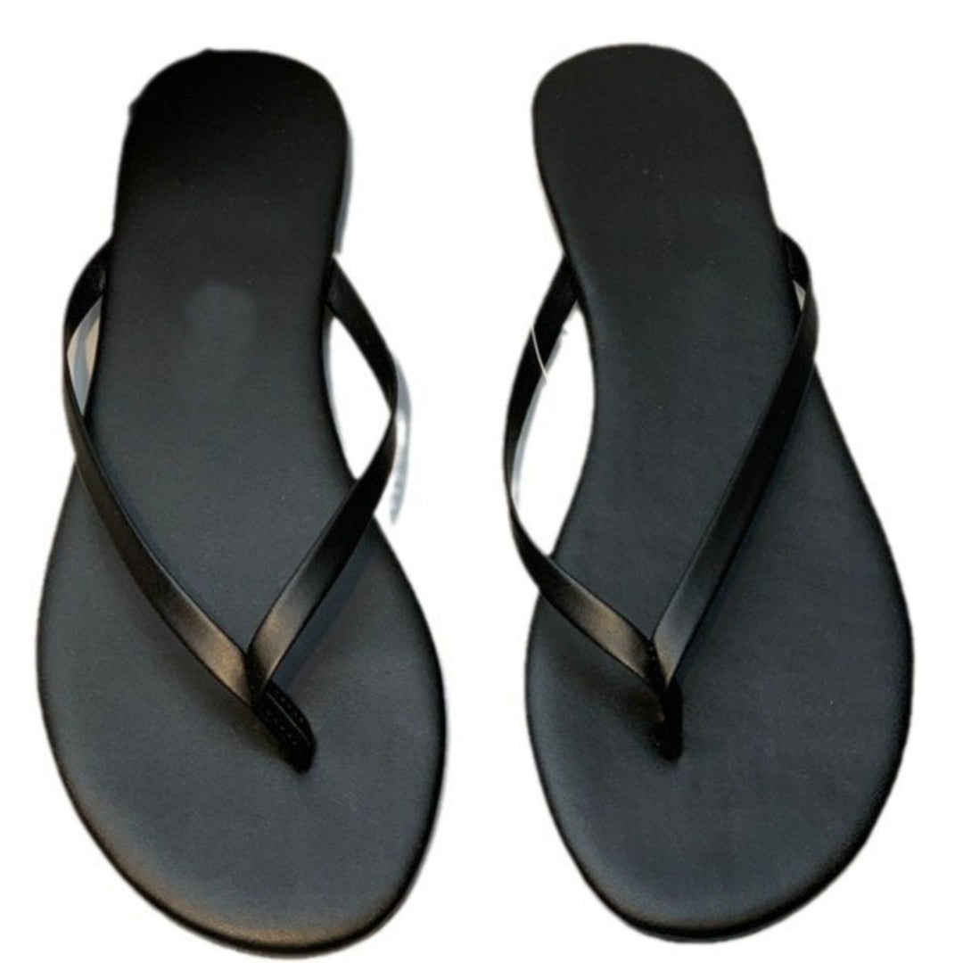 Damen stilvolle Flip-Flops mit glänzendem Riemendesign Drune
