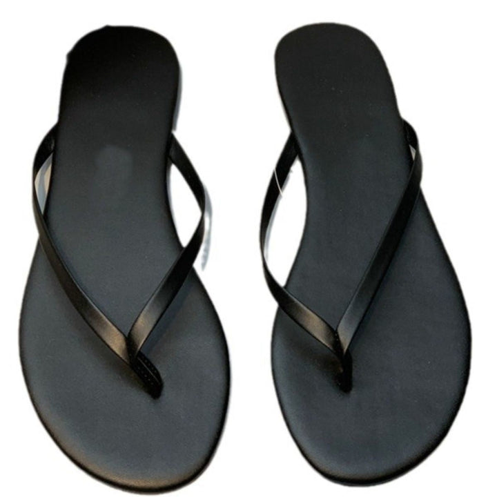 Damen stilvolle Flip-Flops mit glänzendem Riemendesign Drune