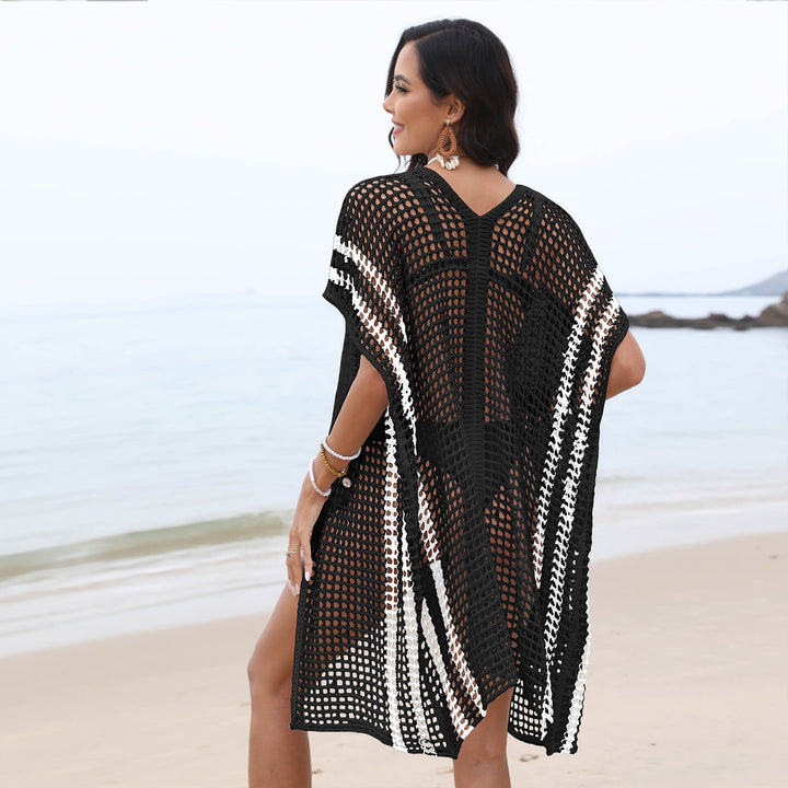 Damen Strickkimono aus luftigem Netzmaterial Drune