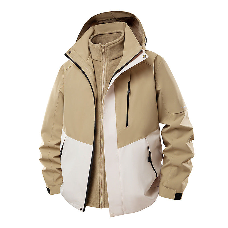 Herren Multifunktionale Winterjacke mit abnehmbarer Kapuze Drune