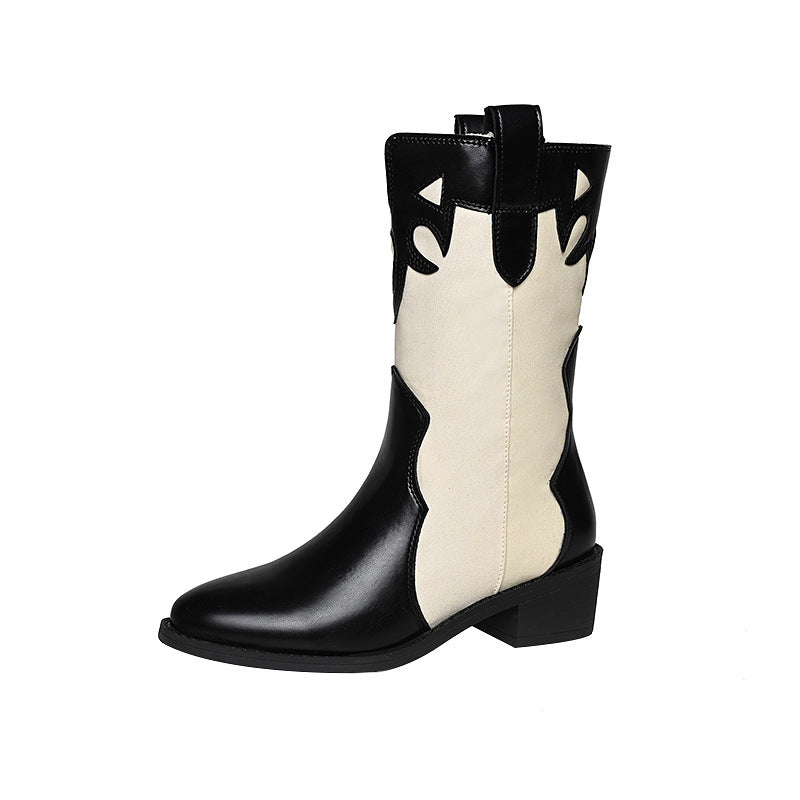 Damen Cowboy-Stiefel mit modischem Stickmotiv Drune