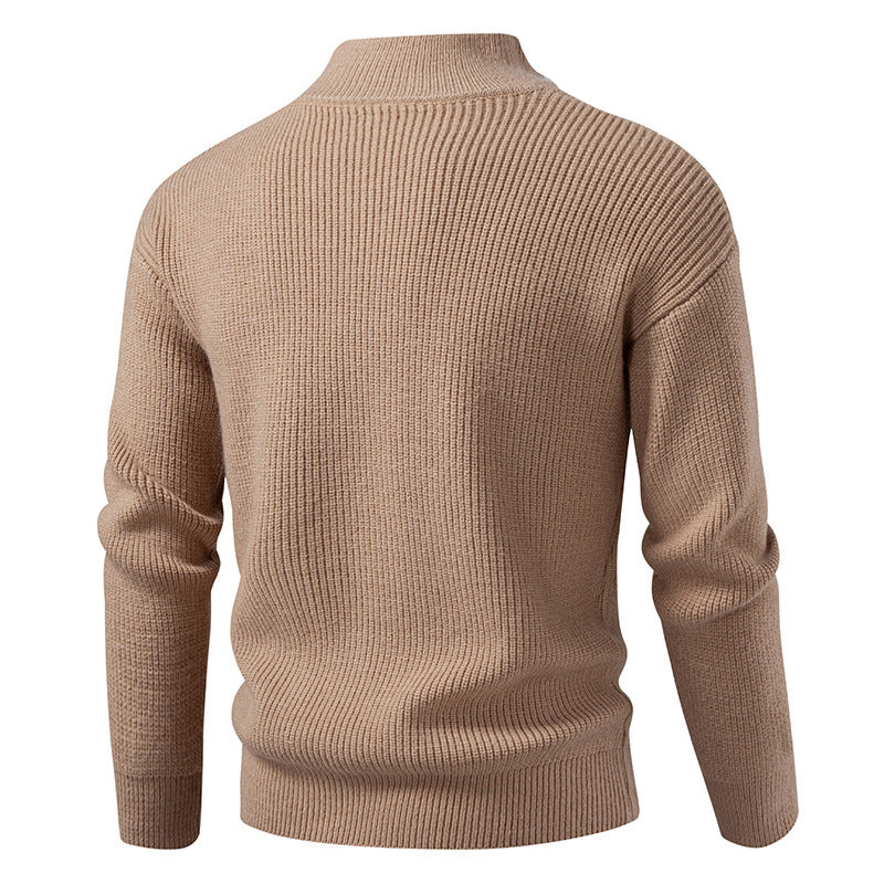 Herren Strickjacke mit hohem Kragen und innovativem Reißverschluss Drune
