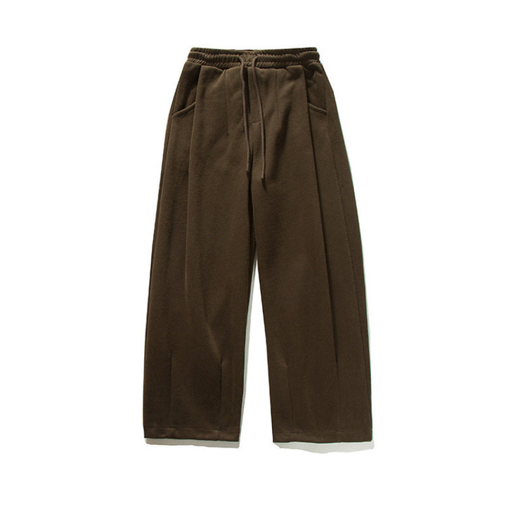 Unisex Weite Jogginghose mit Bundfalten, Elastischem Tunnelzug und Seitentaschen Drune