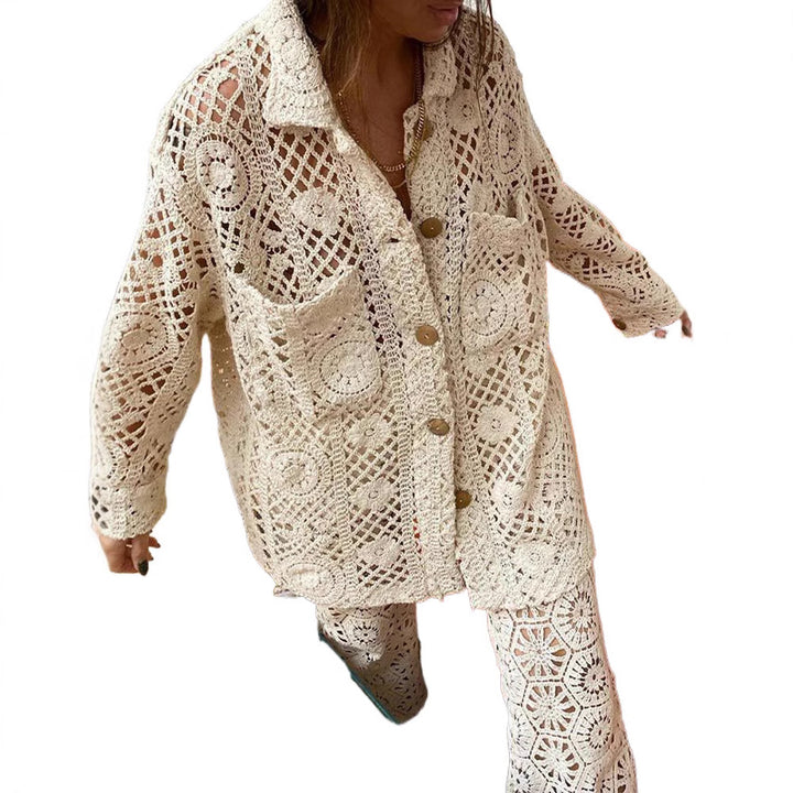 Damen modern gestaltete Häkeljacke Drune