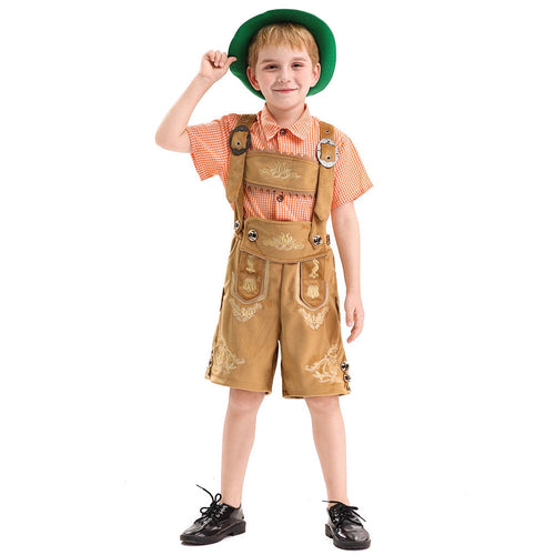 Jungen Trachten-Latzhose mit traditioneller Stickerei Drune