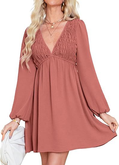 Damen fließendes Freizeitkleid Drune