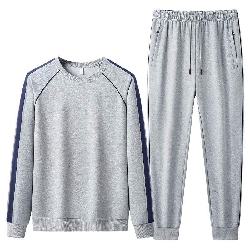 Herren Freizeit-Trainingsanzug-Set aus weichem Jersey mit Raglanärmeln & elastischem Kordelbund Drune
