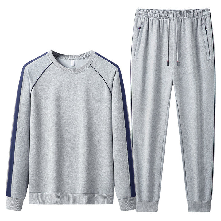 Herren Freizeit-Trainingsanzug-Set aus weichem Jersey mit Raglanärmeln & elastischem Kordelbund Drune