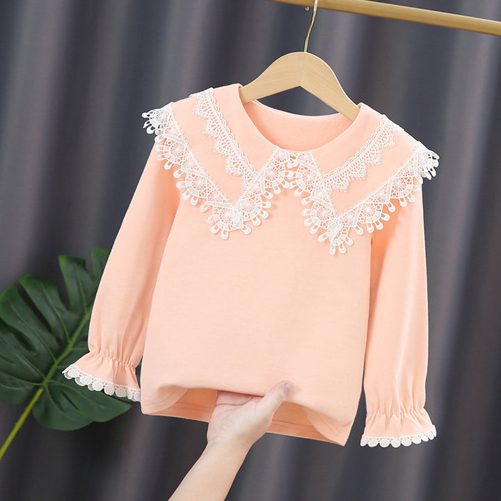 Damen Sweatshirt mit hohem Spitzenkragen Drune