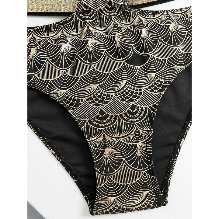 Damen Triangel-Bikini mit glamourösem Wickel-Design und eleganten Akzenten Drune