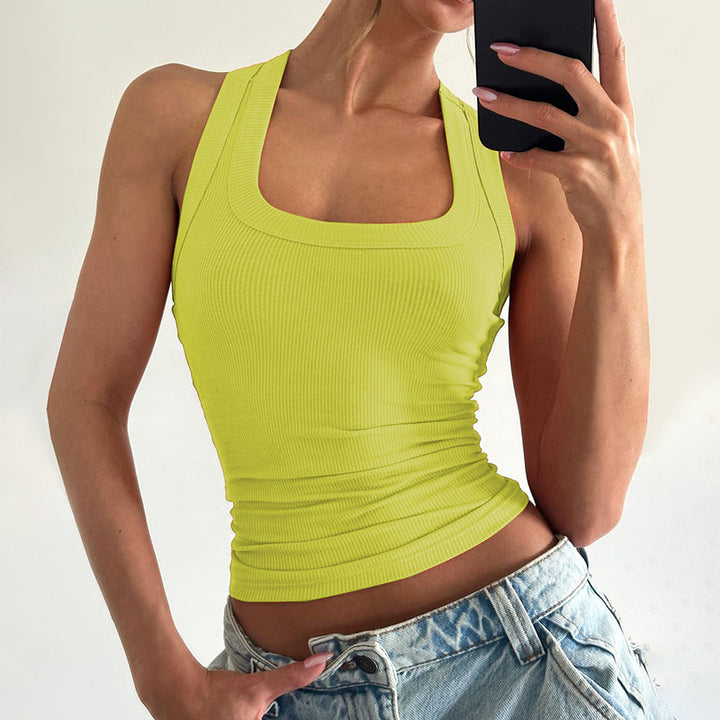 Damen Sportliches Crop-Top Drune