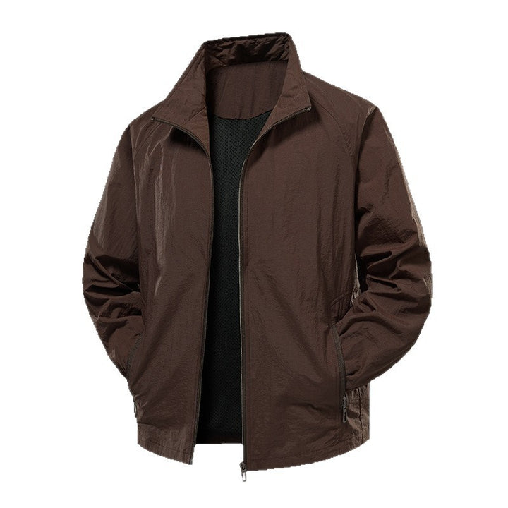 Herren Ultraleichter Windbreaker mit atmungsaktivem Mesh-Futter und verdecktem Reißverschluss Drune