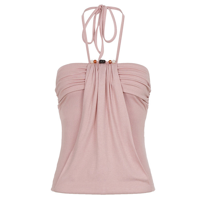 Damen stylisches Bandeau-Top mit eleganten Knotendetails Drune