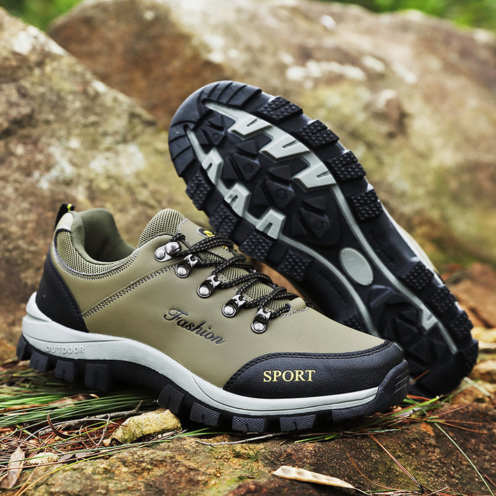 Herren nan robuste Trekkinghalbschuhe mit Metallösen, verstärkter Zehenkappe und griffiger Outdoor-Laufsohle Drune