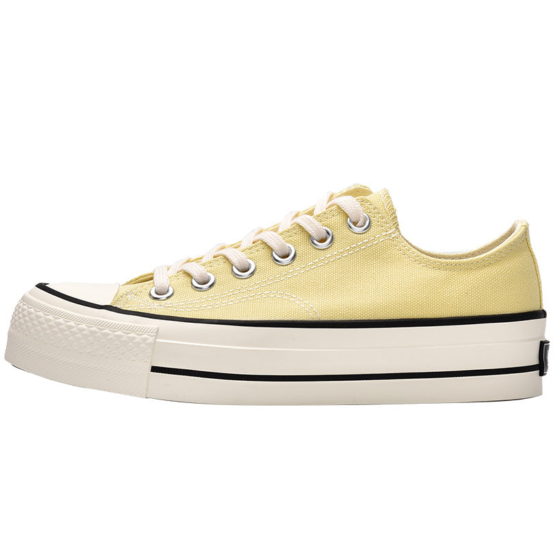 Damen Plateau-Sneaker aus robustem Canvas mit klassischem Schnürdesign und flexibler Sohle Drune